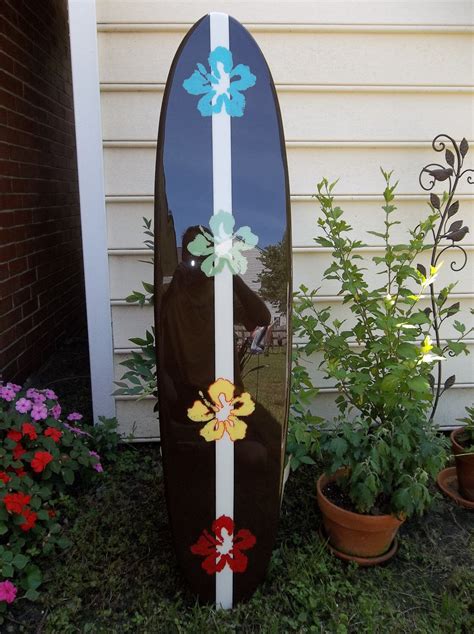 Surfboard wall hanging, four foot surfboard wall hanging, rainbow ...