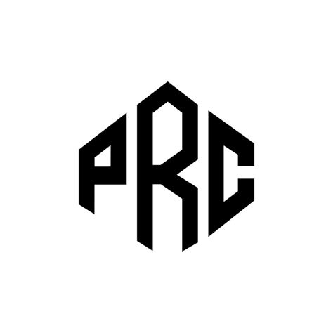 PRC letter logo design with polygon shape. PRC polygon and cube shape ...