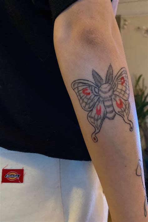 mothman inspired tattoo | Elbow tattoos, Tattoos, Arm tattoo