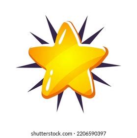 Cartoon Golden Star Icon Vector Illustration Stock Vector (Royalty Free) 2206590397 | Shutterstock