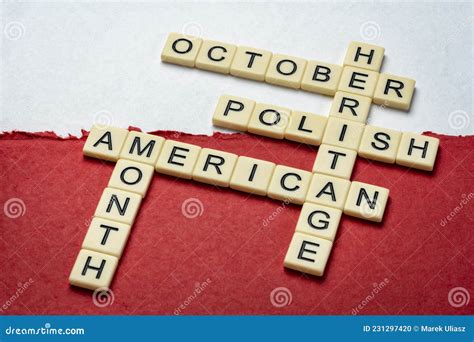 October - Polish American Heritage Month Stock Photo - Image of white ...