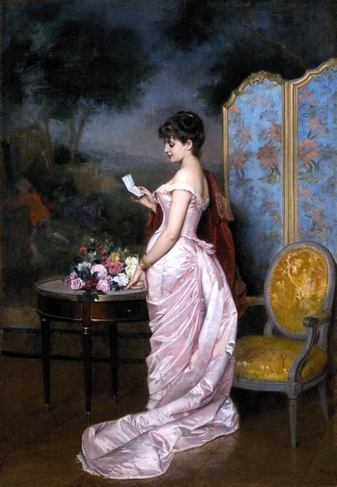 The Love Letter by Auguste Toulmouche, 1883 | Art painting, Victorian ...