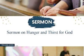 Sermon on Hunger and Thirst for God | Preaching LexiWiki