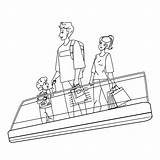 Line Drawing Escalator Stock Illustrations – 80  sketch template