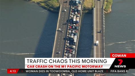 Multi-car crash near Hawkesbury River bridge, on the M1 Pacific ...