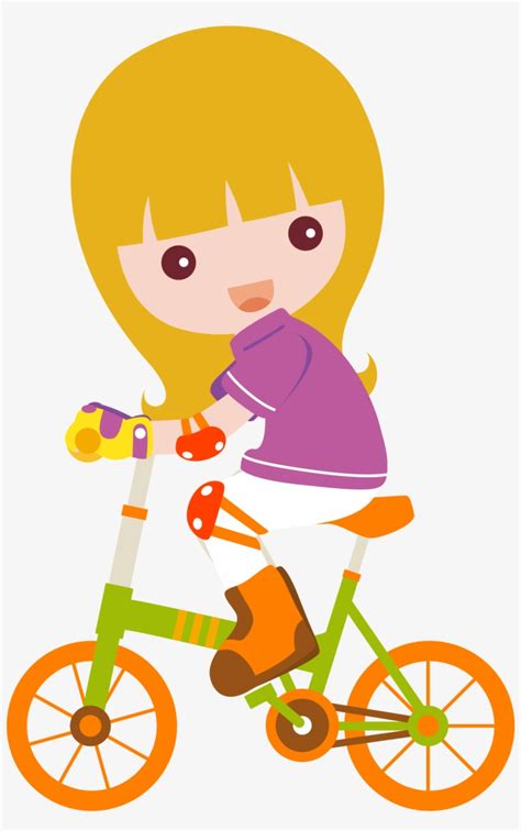 Stikers - Niña En Bici Animada PNG Image | Transparent PNG Free ...