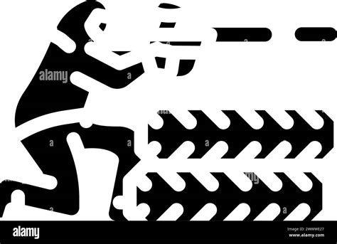 game paintball glyph icon vector illustration Stock Vector Image & Art - Alamy