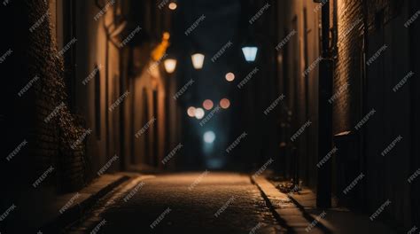 Premium AI Image | Dark Street Captivating Editorial Photography Shot ...