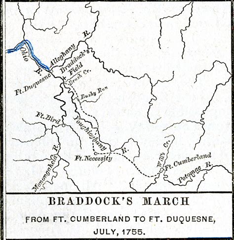 Braddock's March from Ft. Cumberland to Ft. Duquesne