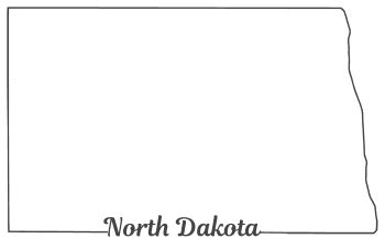 North Dakota – Map Outline, Printable State, Shape, Stencil, Pattern ...