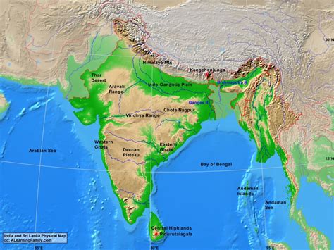 India Landforms Map