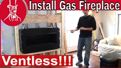 How to Install a Ventless Natural Gas Fireplace - YouTube