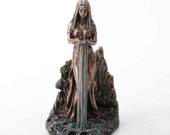 Celtic Danu Goddess Statue Triple Moon Irish Mother Figurine Mythology ...