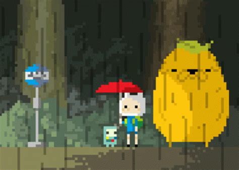 Adventure Time Pixel Art GIF - Adventure Time Pixel Art Raining - Discover & Share GIFs