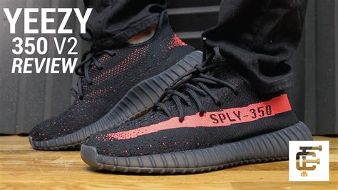 YEEZY BOOST 350 V2 BLACK RED REVIEW - YouTube