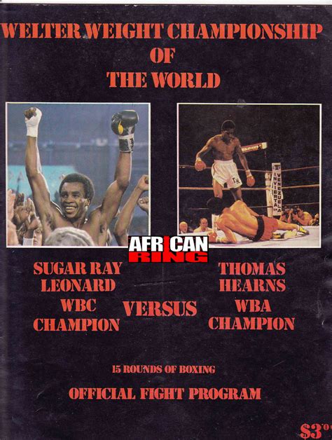 Sugar Ray Leonard VS Tommy Hearns | African Ring