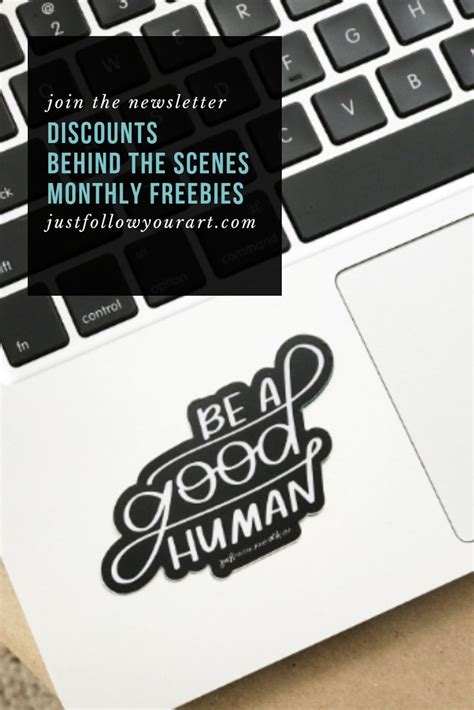 Laptop Stickers Be A Good Human Trendy Stickers Black and - Etsy