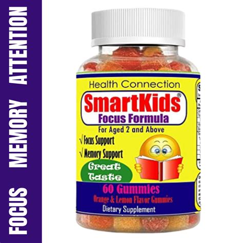 Smart Kids Brain Vitamins for Kids, Memory Supplements for Brain with ...