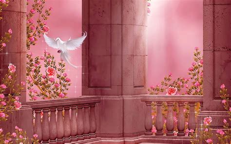 Pink Enchanted Garden Background HD wallpaper | Pxfuel