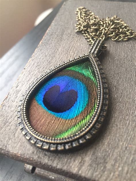 Peacock Feathers Peacock Jewelry Peacock Necklace Peacock