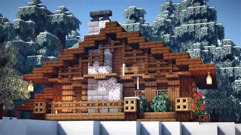 Cozy minecraft log cabin