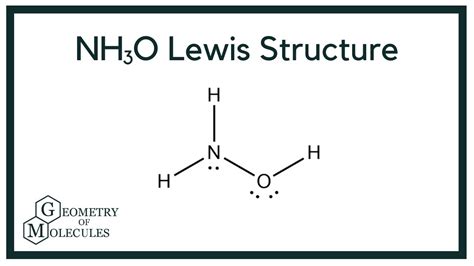 NH3O Lewis Structure: How to Draw the Lewis Structure for NH3O ...