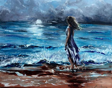 Women by the sea Paintings by Inna Montano - Artist.com