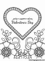 Happy Valentines Day Coloring Pages Printable sketch template