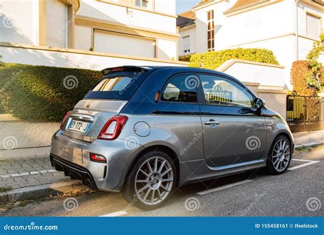 Beautiful Light Blue Fiat 500 Mini Car Parked Editorial Photo - Image ...