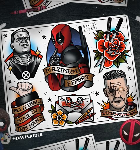 Image result for deadpool maximum effort tattoo | Deadpool tattoo ...