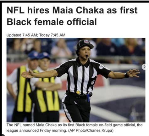 Maia Chaka Has Just Become The First Black Female Official In NFL History