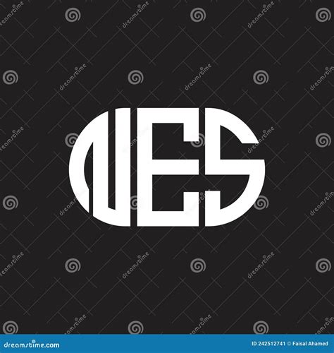 NES Letter Logo Design on Black Background. NES Creative Initials ...