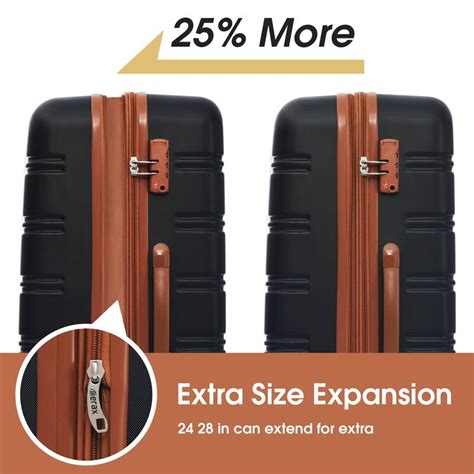 Hardside Luggage 3-Piece Sets (20/24/28) Expandable Suitcase with ...