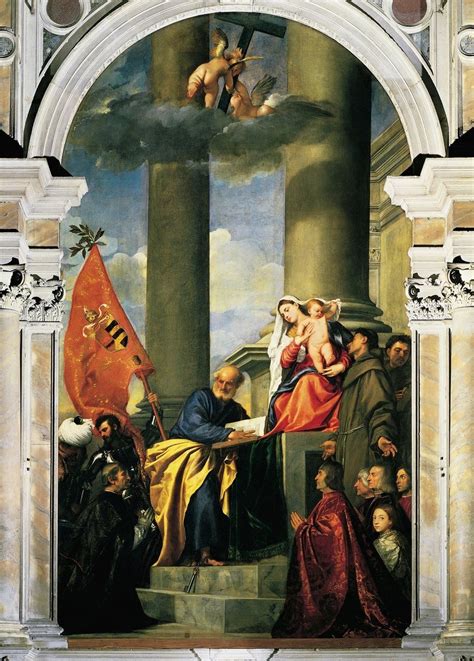 Tiziano, Pala Pesaro, 1519-1526 ca, olio su tela, cm 478x268, Venezia, Santa Maria Gloriosa dei ...