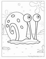 Spongebob Gary Coloring Page sketch template