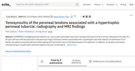 Tenosynovitis of the peroneal tendons associated with a hypertrophic peroneal tubercle ...