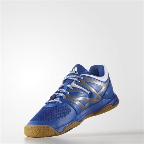 Adidas Boys Adipower Stabil Indoor Shoes - Blue - Tennisnuts.com