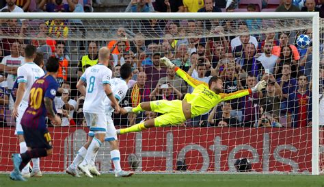 Messi scores three in Barcelona's Champions League opener