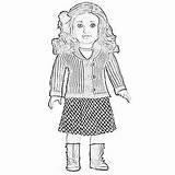 American Doll Caroline Coloring Pages Sketch Page sketch template