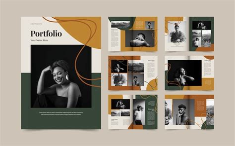 Premium Vector | Hand drawn portfolio template