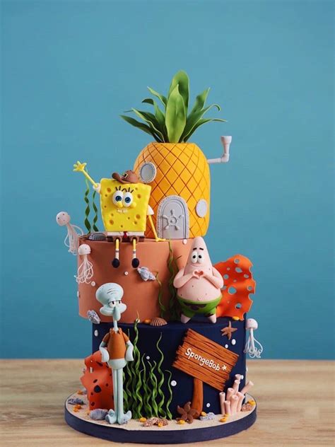 Spongebob, Patrick and Squidward Birthday Cake Topper, Personalised - Etsy