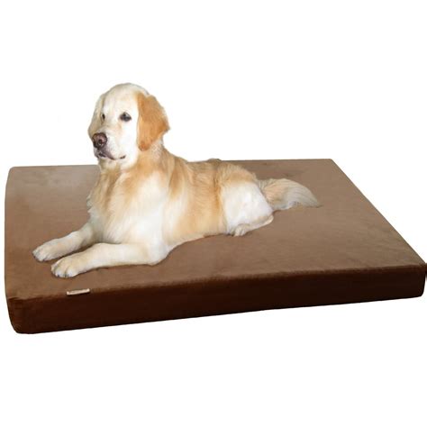 Jumbo Orthopedic Waterproof Memory Foam Dog Bed for Extra Large Pet 55"X47"X4", Denim Brown ...