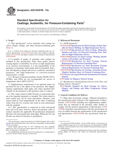 Astm A351 | PDF | Heat Treating | Steel