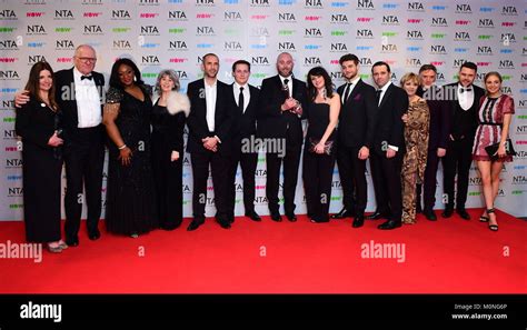 The cast of Emmerdale in the Press Room at the National Television ...