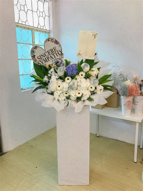 OCEAN Condolence Flower Box Stand - SweetLife & Co Penang Florist