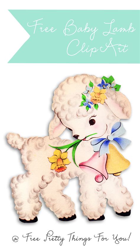 Free Vintage Baby Lamb Easter Clipart @Free Pretty Things For You ...