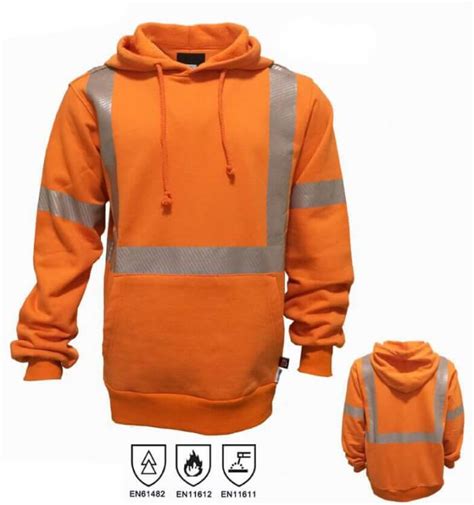 Fire Retardant High Visibility Fleece Pullover Hoodie Sweater ...