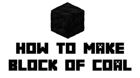 Minecraft Survival: How to Make Block of Coal - YouTube