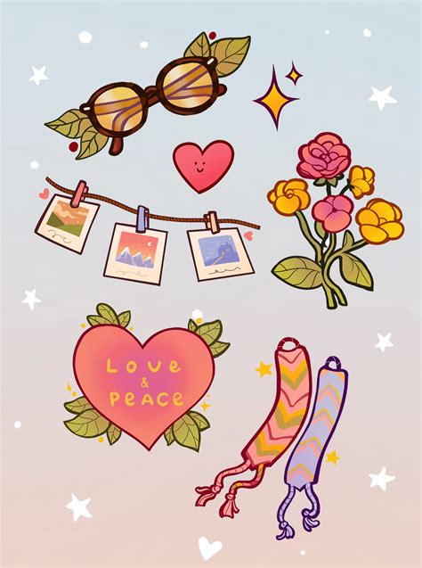 Sticker pack "Boho" on Behance