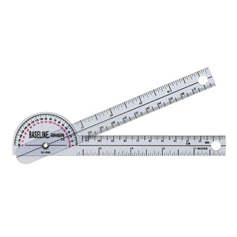 Baseline Plastic Goniometer - Pocket Style - 180 Degree Head - 6 inch ...